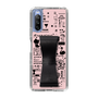 Slim Protection Case - STAND & RING RIBBON Black［ Rune Naito - RUNE Girl Retro & Modern - Pink ］
