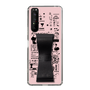 Slim Protection Case - STAND & RING RIBBON Black［ Rune Naito - RUNE Girl Retro & Modern - Pink ］