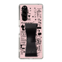 Slim Protection Case - STAND & RING RIBBON Black［ Rune Naito - RUNE Girl Retro & Modern - Pink ］