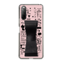 Slim Protection Case - STAND & RING RIBBON Black［ Rune Naito - RUNE Girl Retro & Modern - Pink ］