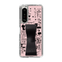 Slim Protection Case - STAND & RING RIBBON Black［ Rune Naito - RUNE Girl Retro & Modern - Pink ］