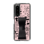 Slim Protection Case - STAND & RING RIBBON Black［ Rune Naito - RUNE Girl Retro & Modern - Pink ］