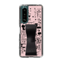 Slim Protection Case - STAND & RING RIBBON Black［ Rune Naito - RUNE Girl Retro & Modern - Pink ］