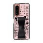 Slim Protection Case - STAND & RING RIBBON Black［ Rune Naito - RUNE Girl Retro & Modern - Pink ］