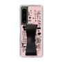 Slim Protection Case - STAND & RING RIBBON Black［ Rune Naito - RUNE Girl Retro & Modern - Pink ］