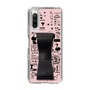 Slim Protection Case - STAND & RING RIBBON Black［ Rune Naito - RUNE Girl Retro & Modern - Pink ］
