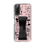 Slim Protection Case - STAND & RING RIBBON Black［ Rune Naito - RUNE Girl Retro & Modern - Pink ］