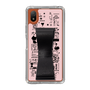 Slim Protection Case - STAND & RING RIBBON Black［ Rune Naito - RUNE Girl Retro & Modern - Pink ］