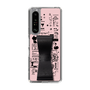 Slim Protection Case - STAND & RING RIBBON Black［ Rune Naito - RUNE Girl Retro & Modern - Pink ］