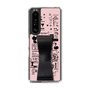 Slim Protection Case - STAND & RING RIBBON Black［ Rune Naito - RUNE Girl Retro & Modern - Pink ］