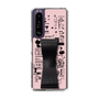 Slim Protection Case - STAND & RING RIBBON Black［ Rune Naito - RUNE Girl Retro & Modern - Pink ］