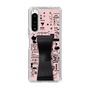 Slim Protection Case - STAND & RING RIBBON Black［ Rune Naito - RUNE Girl Retro & Modern - Pink ］