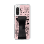 Slim Protection Case - STAND & RING RIBBON Black［ Rune Naito - RUNE Girl Retro & Modern - Pink ］