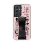 Slim Protection Case - STAND & RING RIBBON Black［ Rune Naito - RUNE Girl Retro & Modern - Pink ］