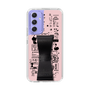 Slim Protection Case - STAND & RING RIBBON Black［ Rune Naito - RUNE Girl Retro & Modern - Pink ］