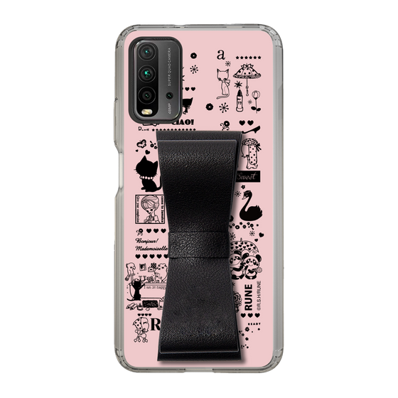 Slim Protection Case - STAND & RING RIBBON Black［ Rune Naito - RUNE Girl Retro & Modern - Pink ］