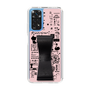 Slim Protection Case - STAND & RING RIBBON Black［ Rune Naito - RUNE Girl Retro & Modern - Pink ］