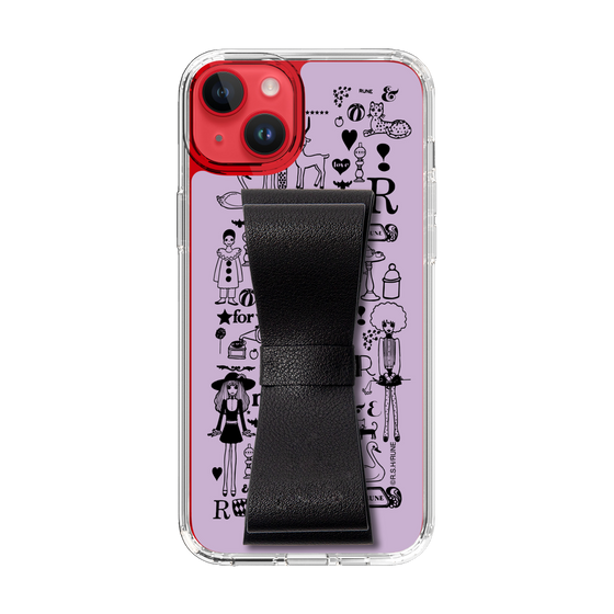 Slim Protection Case - STAND & RING RIBBON Black［ Rune Naito - RUNE Girl Retro & Modern - Purple ］