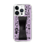 Slim Protection Case - STAND & RING RIBBON Black［ Rune Naito - RUNE Girl Retro & Modern - Purple ］