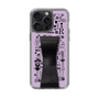 Slim Protection Case - STAND & RING RIBBON Black［ Rune Naito - RUNE Girl Retro & Modern - Purple ］