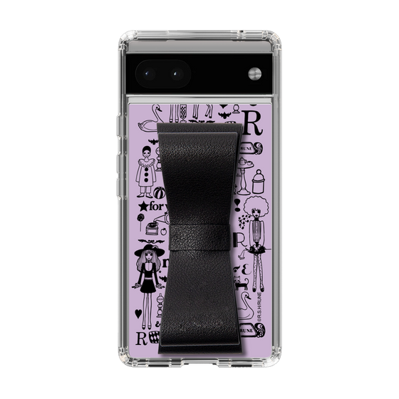 Slim Protection Case - STAND & RING RIBBON Black［ Rune Naito - RUNE Girl Retro & Modern - Purple ］