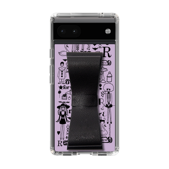 Slim Protection Case - STAND & RING RIBBON Black［ Rune Naito - RUNE Girl Retro & Modern - Purple ］