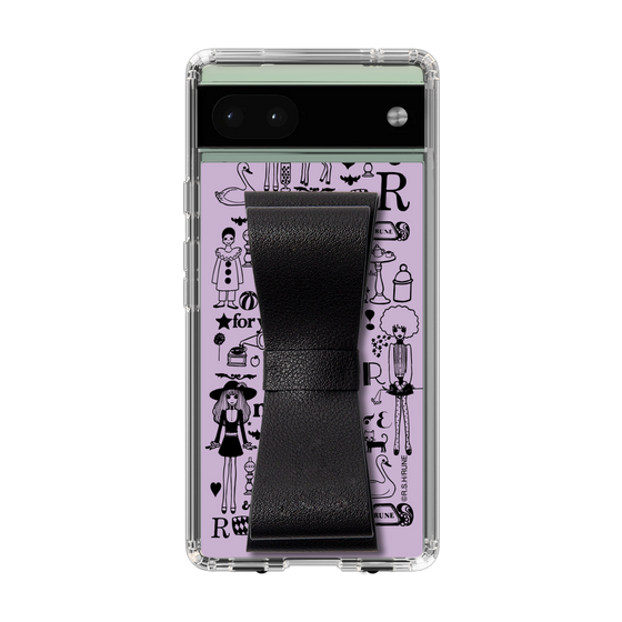Slim Protection Case - STAND & RING RIBBON Black［ Rune Naito - RUNE Girl Retro & Modern - Purple ］