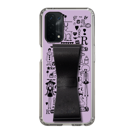Slim Protection Case - STAND & RING RIBBON Black［ Rune Naito - RUNE Girl Retro & Modern - Purple ］