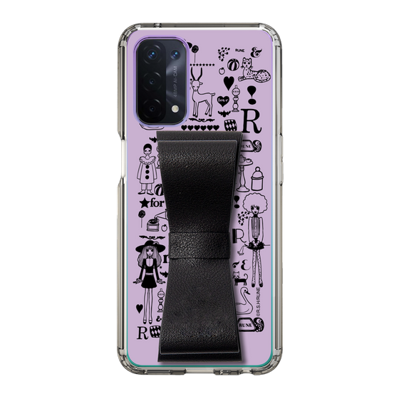 Slim Protection Case - STAND & RING RIBBON Black［ Rune Naito - RUNE Girl Retro & Modern - Purple ］
