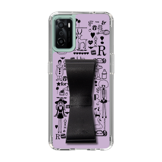 Slim Protection Case - STAND & RING RIBBON Black［ Rune Naito - RUNE Girl Retro & Modern - Purple ］