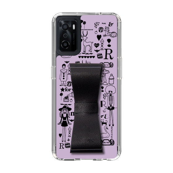 Slim Protection Case - STAND & RING RIBBON Black［ Rune Naito - RUNE Girl Retro & Modern - Purple ］