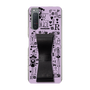 Slim Protection Case - STAND & RING RIBBON Black［ Rune Naito - RUNE Girl Retro & Modern - Purple ］