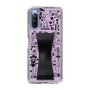 Slim Protection Case - STAND & RING RIBBON Black［ Rune Naito - RUNE Girl Retro & Modern - Purple ］