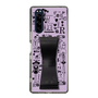 Slim Protection Case - STAND & RING RIBBON Black［ Rune Naito - RUNE Girl Retro & Modern - Purple ］