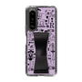 Slim Protection Case - STAND & RING RIBBON Black［ Rune Naito - RUNE Girl Retro & Modern - Purple ］