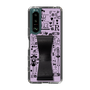 Slim Protection Case - STAND & RING RIBBON Black［ Rune Naito - RUNE Girl Retro & Modern - Purple ］