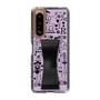 Slim Protection Case - STAND & RING RIBBON Black［ Rune Naito - RUNE Girl Retro & Modern - Purple ］