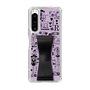 Slim Protection Case - STAND & RING RIBBON Black［ Rune Naito - RUNE Girl Retro & Modern - Purple ］