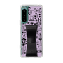 Slim Protection Case - STAND & RING RIBBON Black［ Rune Naito - RUNE Girl Retro & Modern - Purple ］