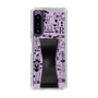Slim Protection Case - STAND & RING RIBBON Black［ Rune Naito - RUNE Girl Retro & Modern - Purple ］