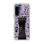 Slim Protection Case - STAND & RING RIBBON Black［ Rune Naito - RUNE Girl Retro & Modern - Purple ］