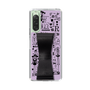 Slim Protection Case - STAND & RING RIBBON Black［ Rune Naito - RUNE Girl Retro & Modern - Purple ］
