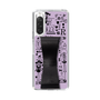 Slim Protection Case - STAND & RING RIBBON Black［ Rune Naito - RUNE Girl Retro & Modern - Purple ］