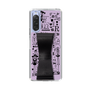 Slim Protection Case - STAND & RING RIBBON Black［ Rune Naito - RUNE Girl Retro & Modern - Purple ］