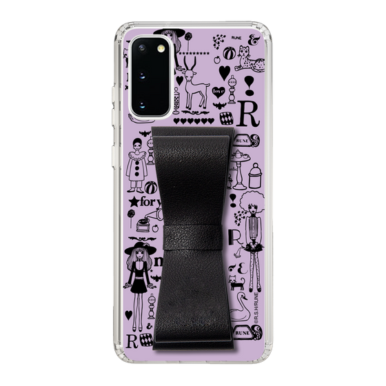 Slim Protection Case - STAND & RING RIBBON Black［ Rune Naito - RUNE Girl Retro & Modern - Purple ］