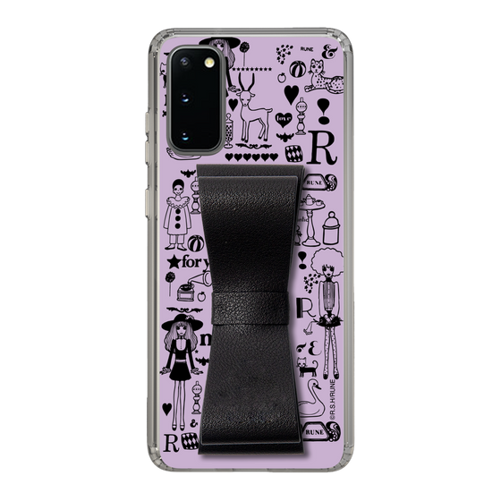Slim Protection Case - STAND & RING RIBBON Black［ Rune Naito - RUNE Girl Retro & Modern - Purple ］