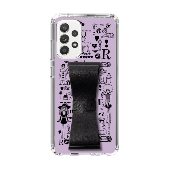 Slim Protection Case - STAND & RING RIBBON Black［ Rune Naito - RUNE Girl Retro & Modern - Purple ］