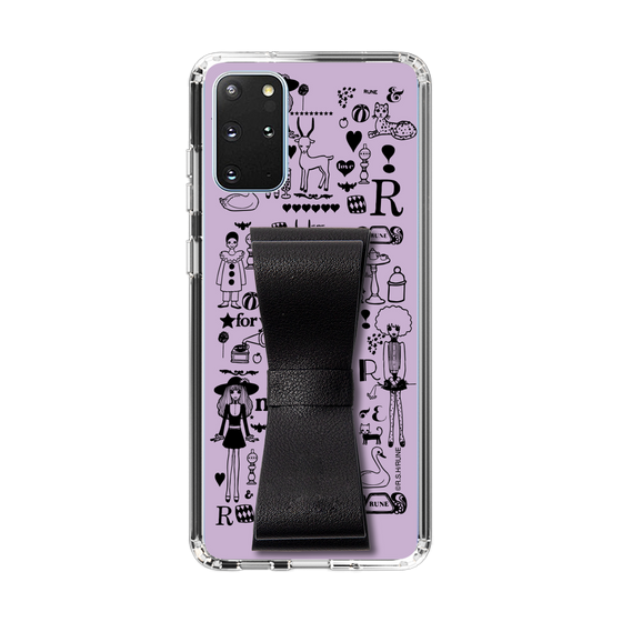 Slim Protection Case - STAND & RING RIBBON Black［ Rune Naito - RUNE Girl Retro & Modern - Purple ］