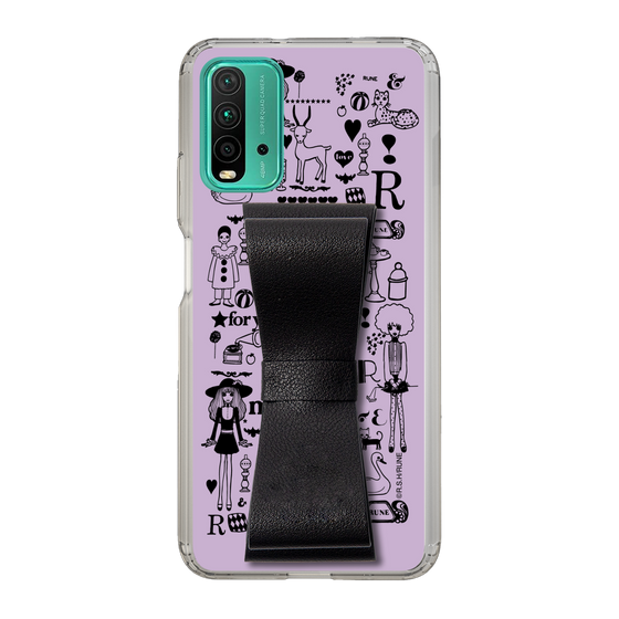 Slim Protection Case - STAND & RING RIBBON Black［ Rune Naito - RUNE Girl Retro & Modern - Purple ］