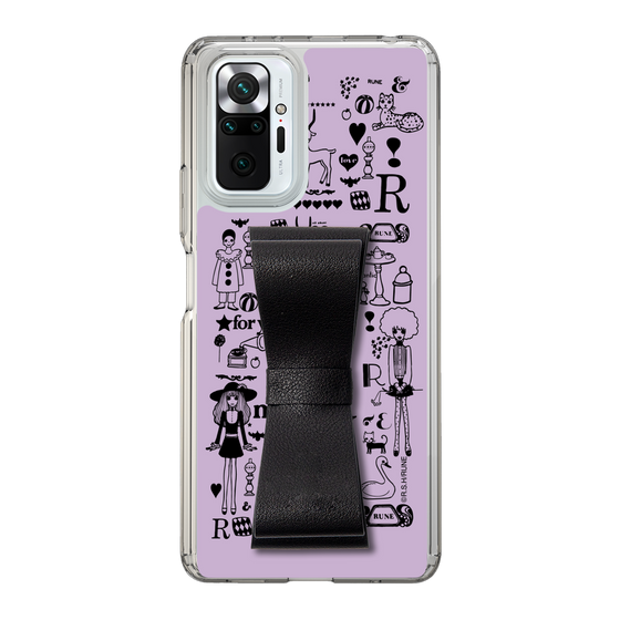Slim Protection Case - STAND & RING RIBBON Black［ Rune Naito - RUNE Girl Retro & Modern - Purple ］
